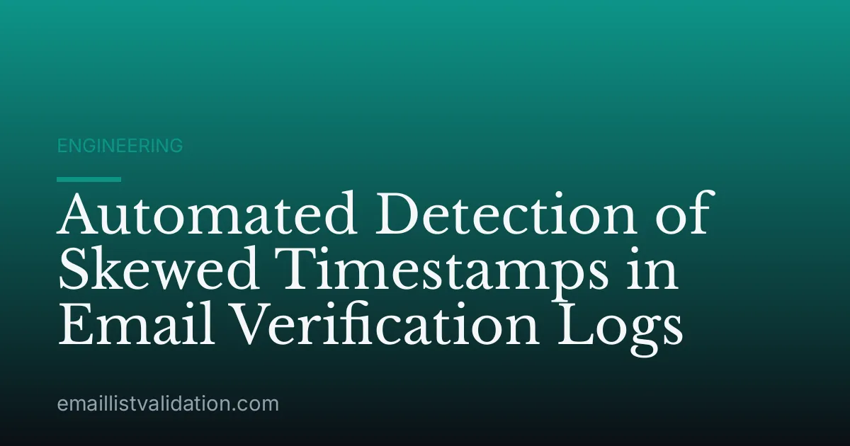 Automated Detection of Skewed Timestamps in Email Verification Logs