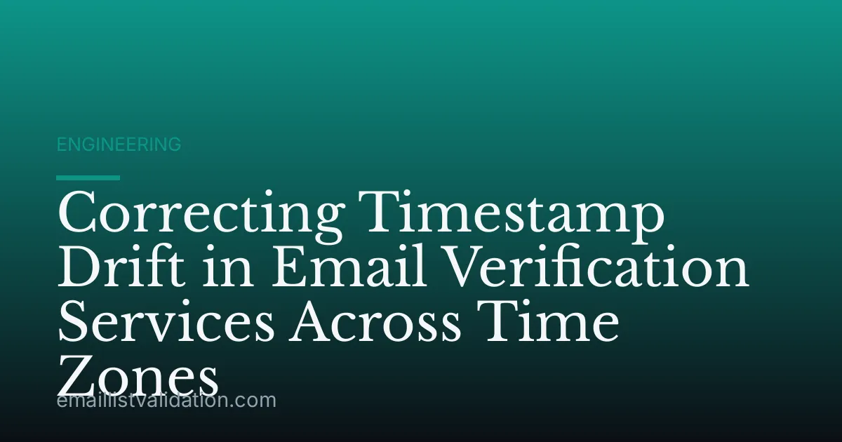 Correcting Timestamp Drift in Email Verification Services Across Time Zones