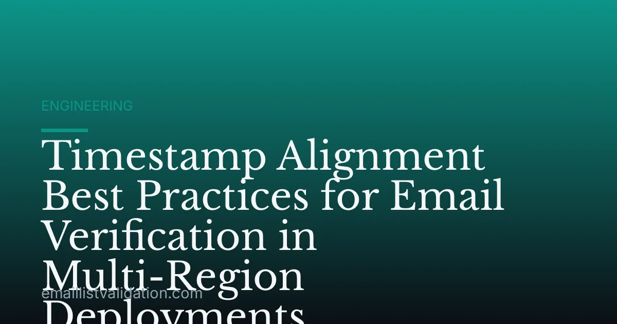 Timestamp Alignment Best Practices for Email Verification in Multi-Region Deployments