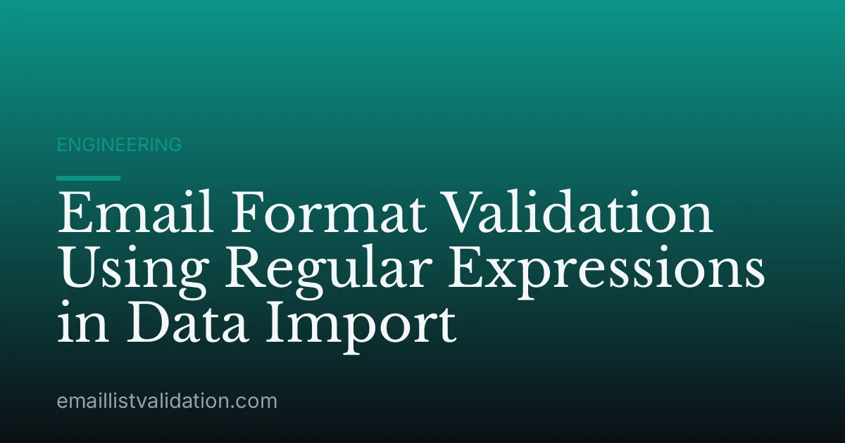 Email Format Validation Using Regular Expressions in Data Import