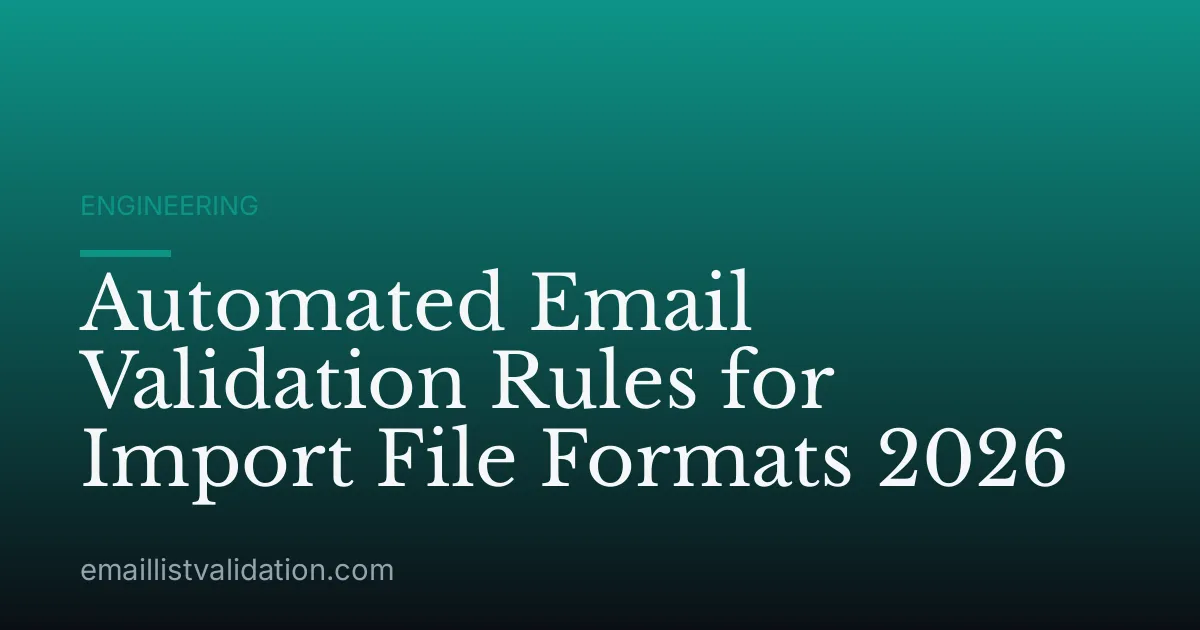 Automated Email Validation Rules for Import File Formats 2026