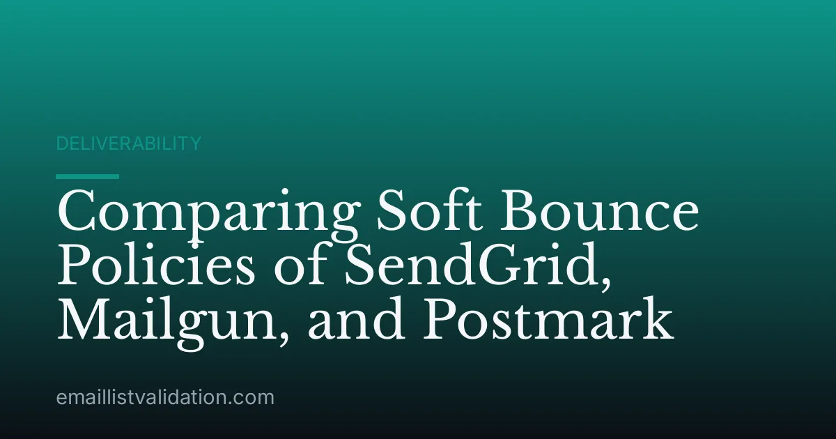 Comparing Soft Bounce Policies of SendGrid, Mailgun, and Postmark