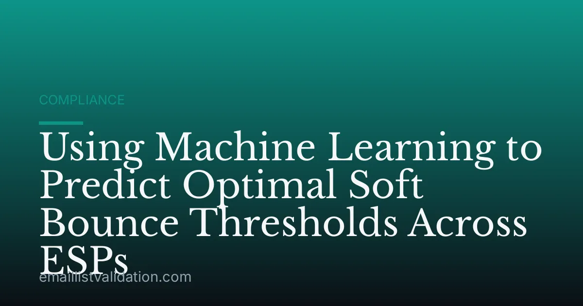 Using Machine Learning to Predict Optimal Soft Bounce Thresholds Across ESPs
