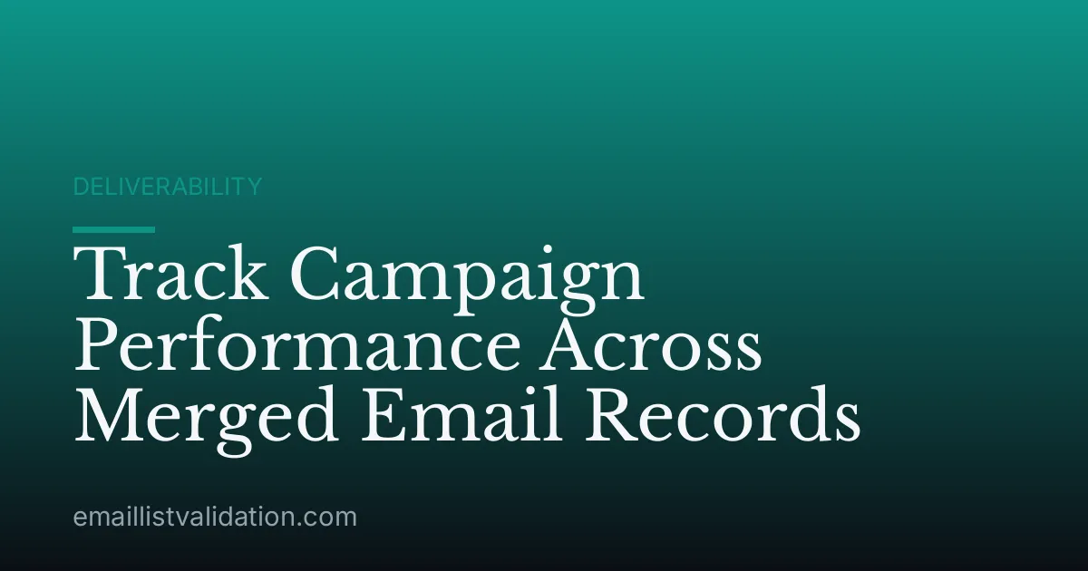 Track Campaign Performance Across Merged Email Records