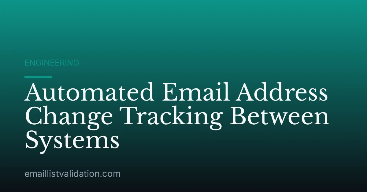 Automated Email Address Change Tracking Between Systems
