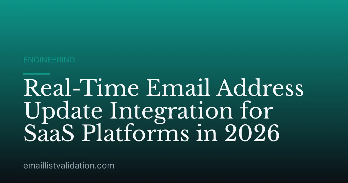 Real-Time Email Address Update Integration for SaaS Platforms in 2026