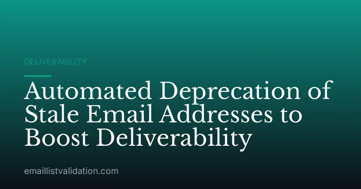 Automated Deprecation of Stale Email Addresses to Boost Deliverability
