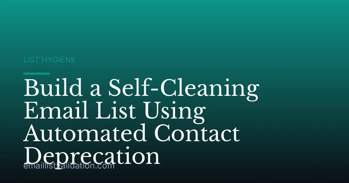 Build a Self-Cleaning Email List Using Automated Contact Deprecation