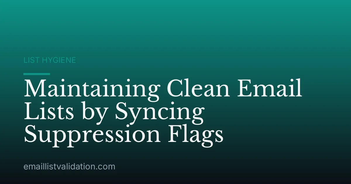 Maintaining Clean Email Lists by Syncing Suppression Flags