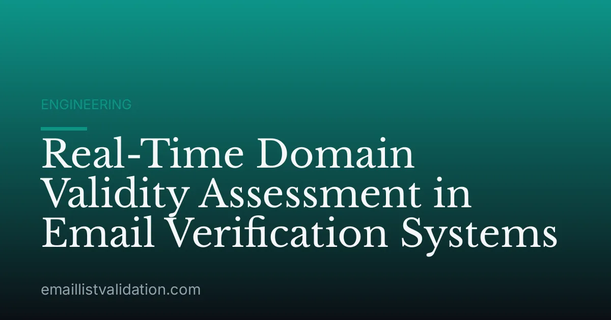 Real-Time Domain Validity Assessment in Email Verification Systems