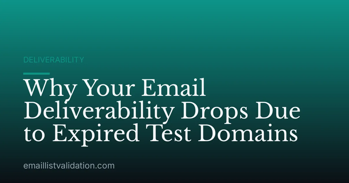 Why Your Email Deliverability Drops Due to Expired Test Domains