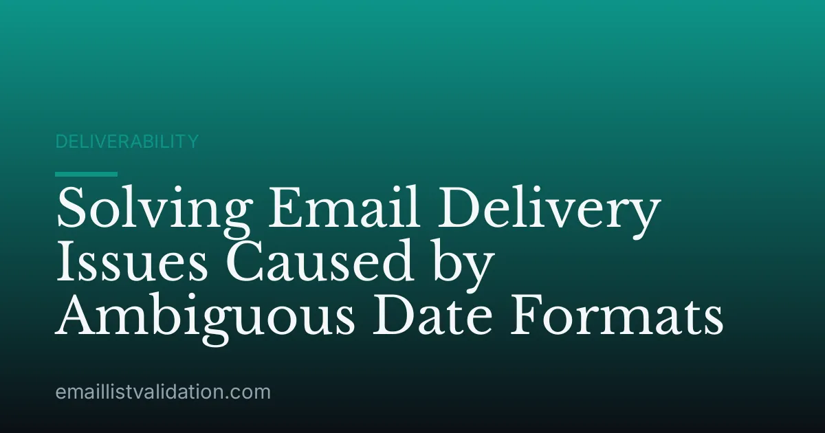 Solving Email Delivery Issues Caused by Ambiguous Date Formats