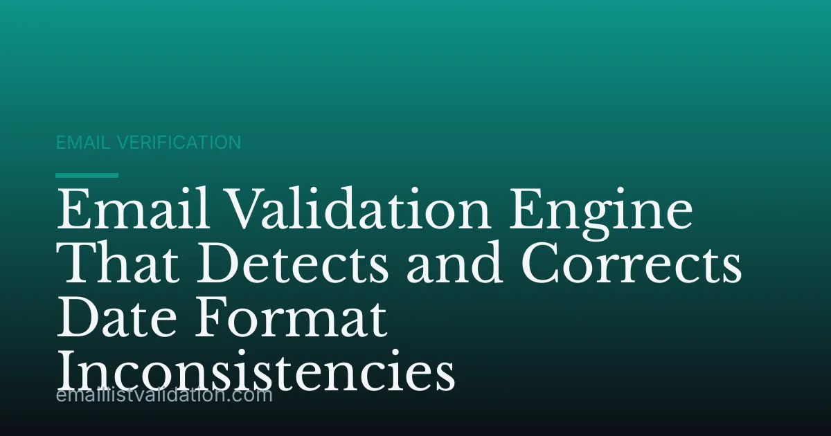Email Validation Engine That Detects and Corrects Date Format Inconsistencies