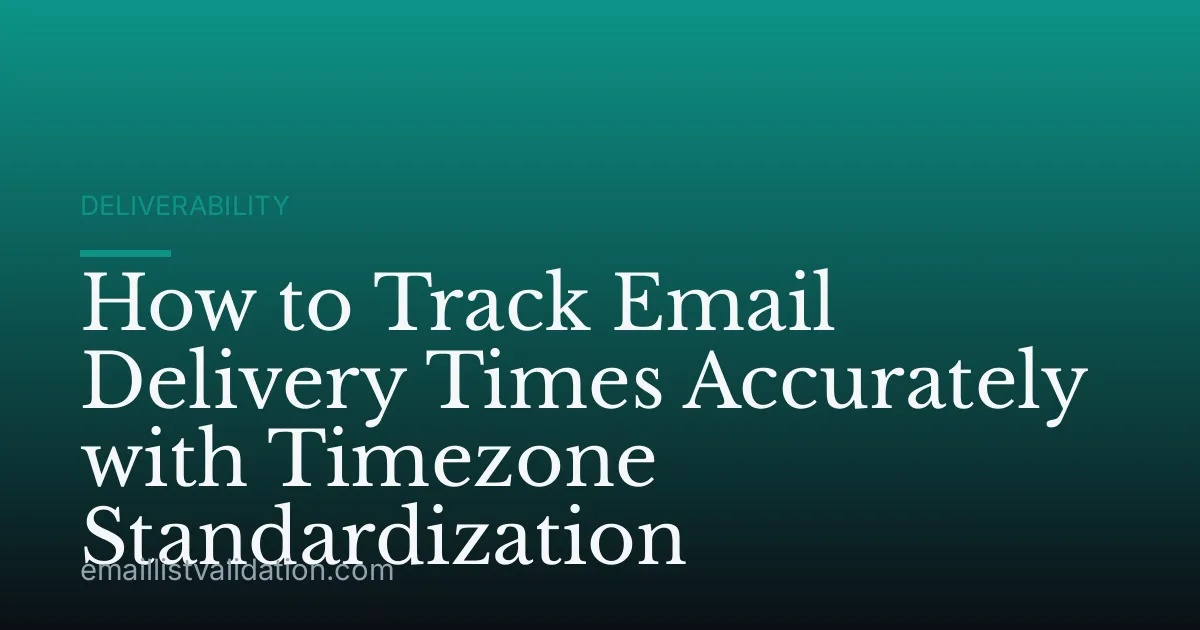 How to Track Email Delivery Times Accurately with Timezone Standardization