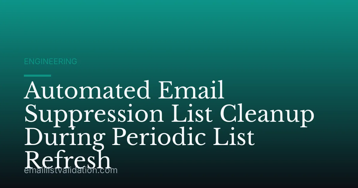 Automated Email Suppression List Cleanup During Periodic List Refresh