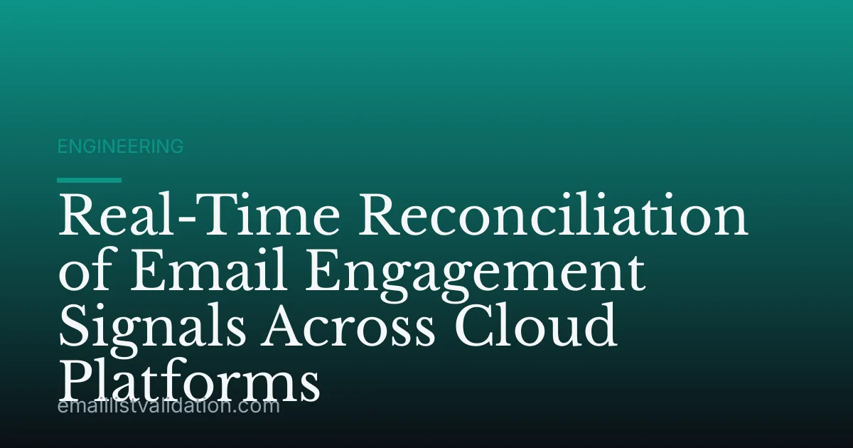 Real-Time Reconciliation of Email Engagement Signals Across Cloud Platforms