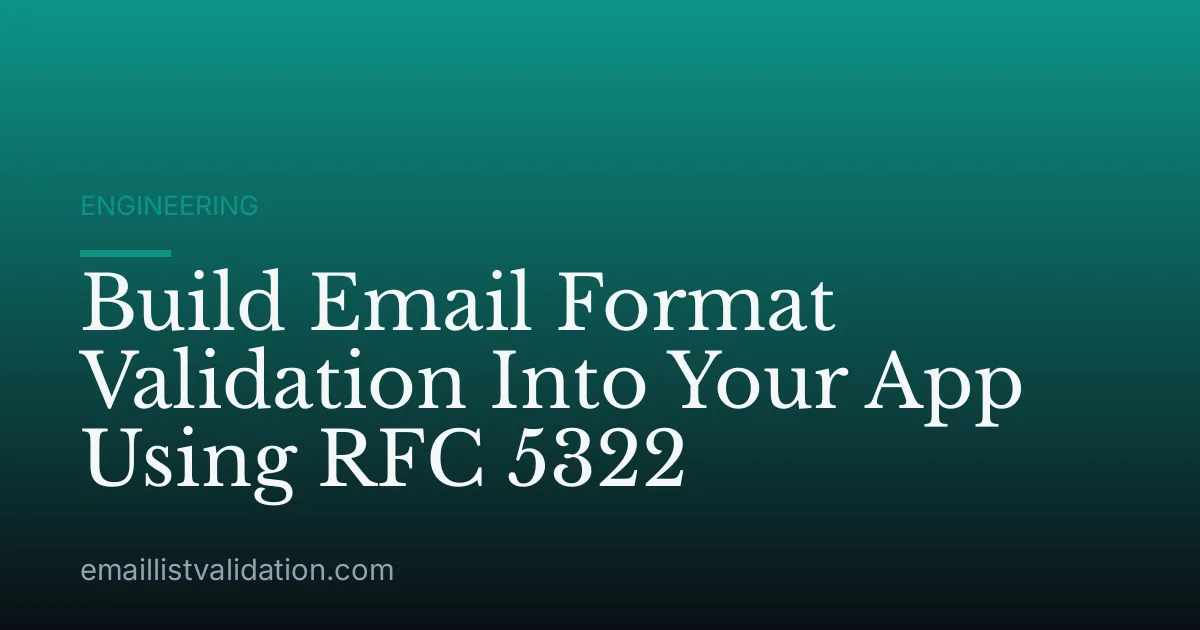 Build Email Format Validation Into Your App Using RFC 5322
