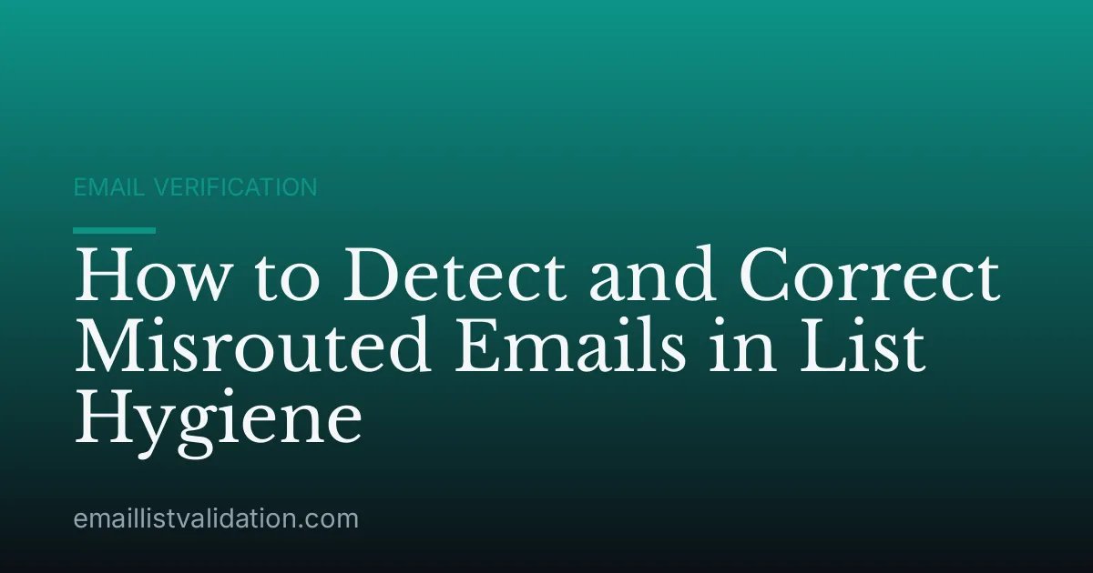 How to Detect and Correct Misrouted Emails in List Hygiene