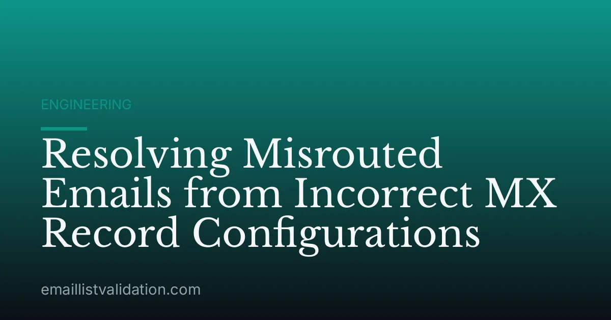 Resolving Misrouted Emails from Incorrect MX Record Configurations
