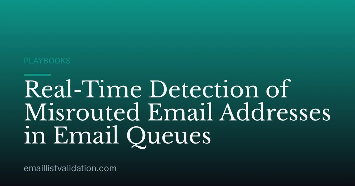 Real-Time Detection of Misrouted Email Addresses in Email Queues
