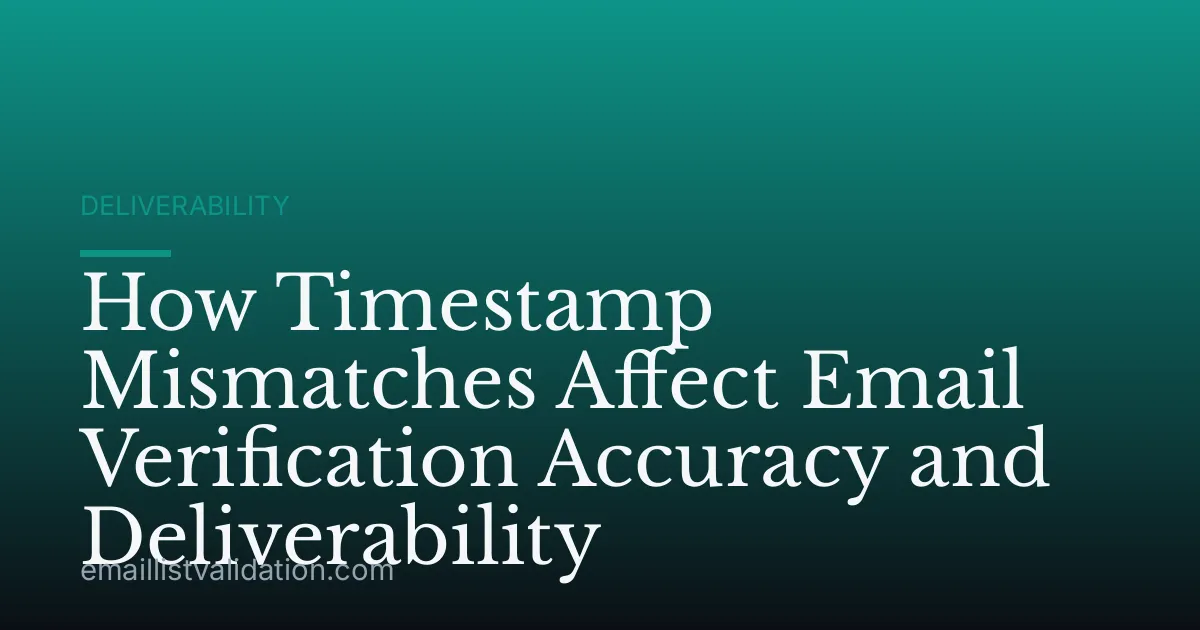 How Timestamp Mismatches Affect Email Verification Accuracy and Deliverability