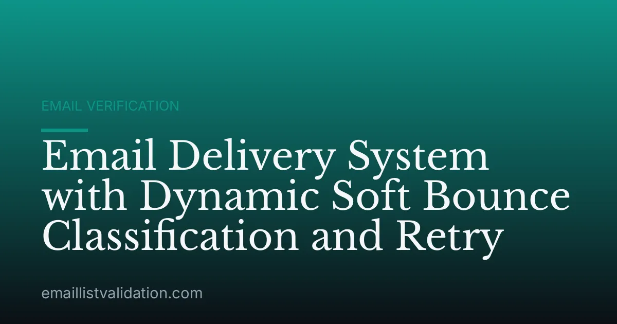 Email Delivery System with Dynamic Soft Bounce Classification and Retry