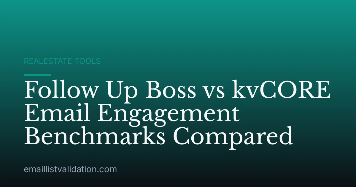 Follow Up Boss vs kvCORE Email Engagement Benchmarks Compared