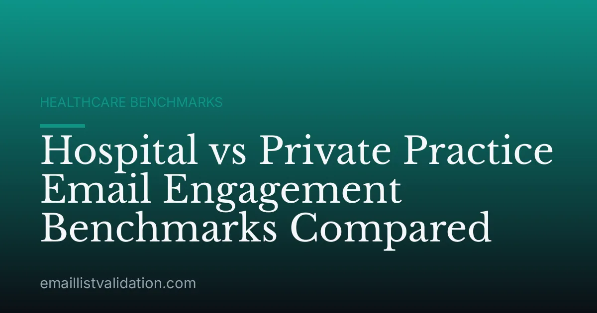 Hospital vs Private Practice Email Engagement Benchmarks Compared
