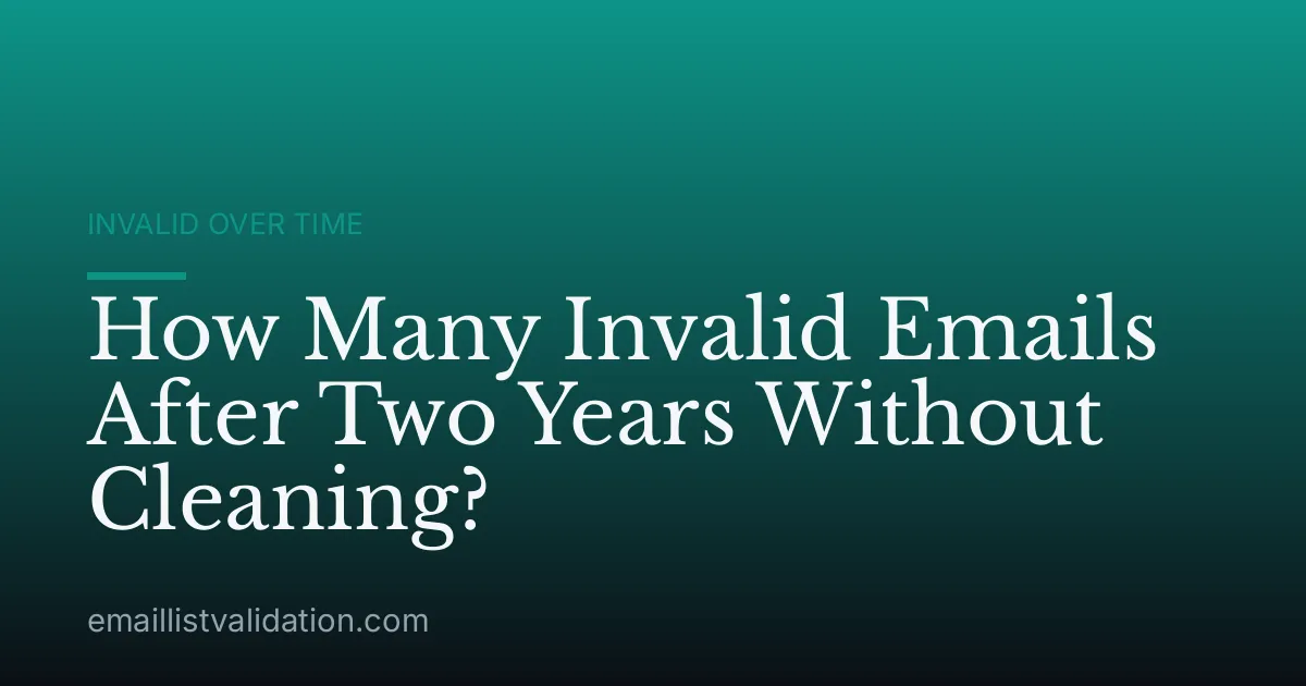 How Many Invalid Emails After Two Years Without Cleaning?