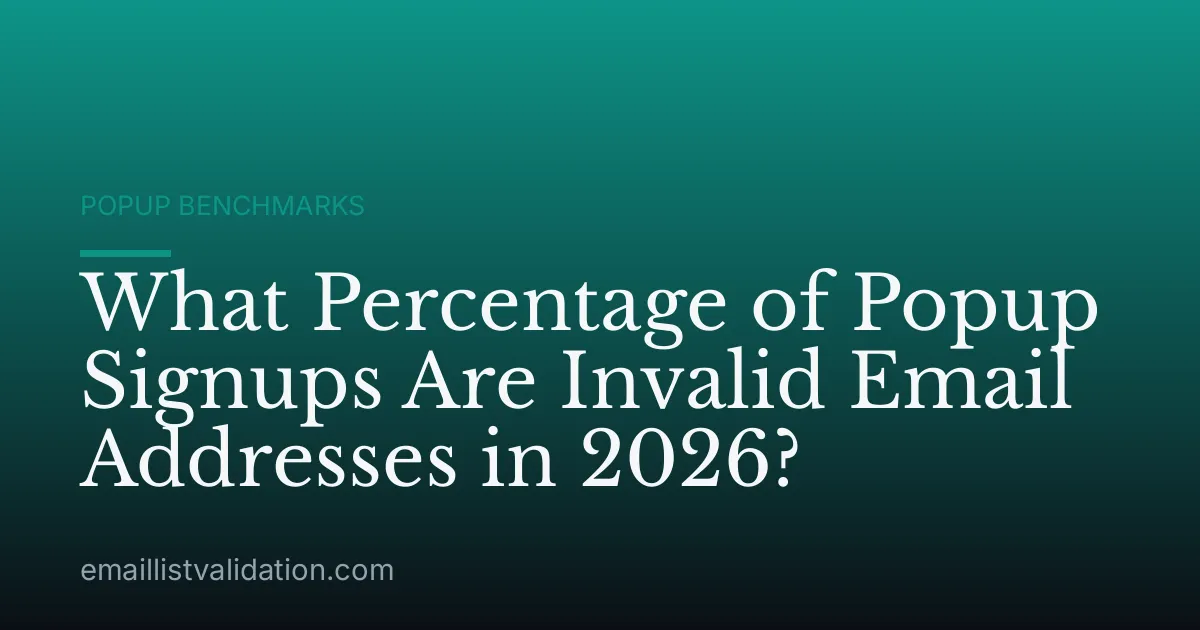 What Percentage of Popup Signups Are Invalid Email Addresses in 2026?