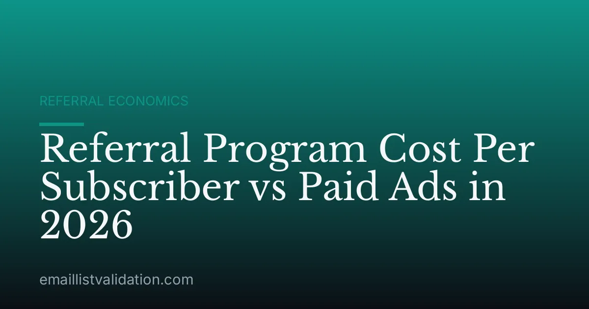 Referral Program Cost Per Subscriber vs Paid Ads in 2026