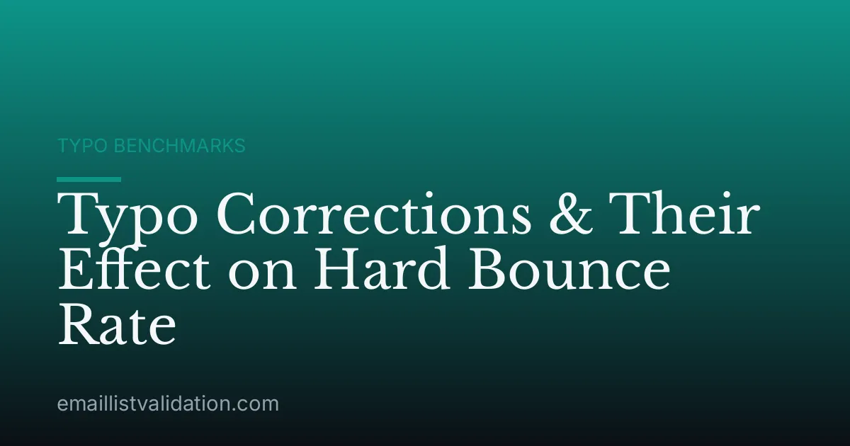 Typo Corrections & Their Effect on Hard Bounce Rate