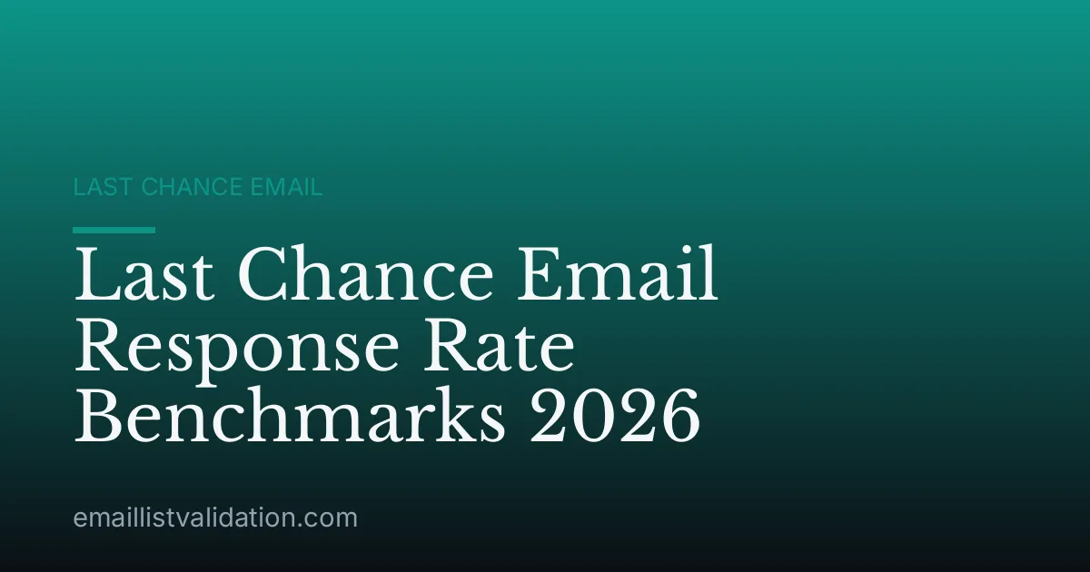Last Chance Email Response Rate Benchmarks 2026