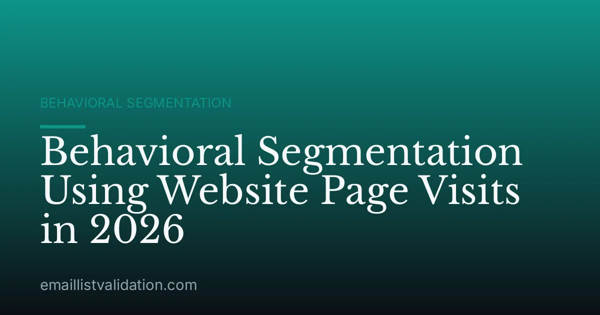 Behavioral Segmentation Using Website Page Visits in 2026