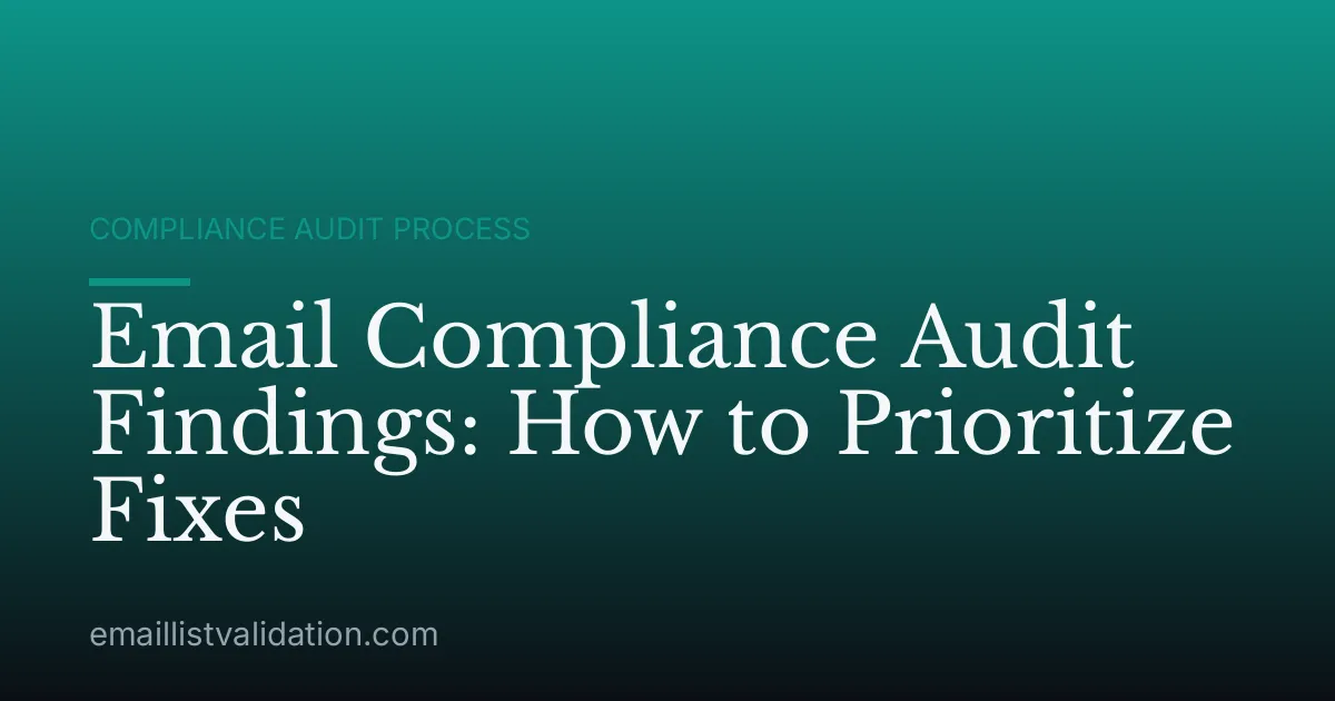 Email Compliance Audit Findings: How to Prioritize Fixes