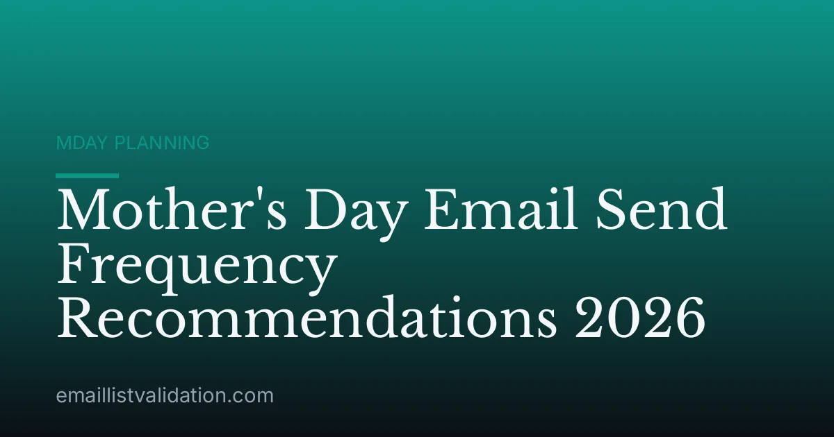 Mother's Day Email Send Frequency Recommendations 2026