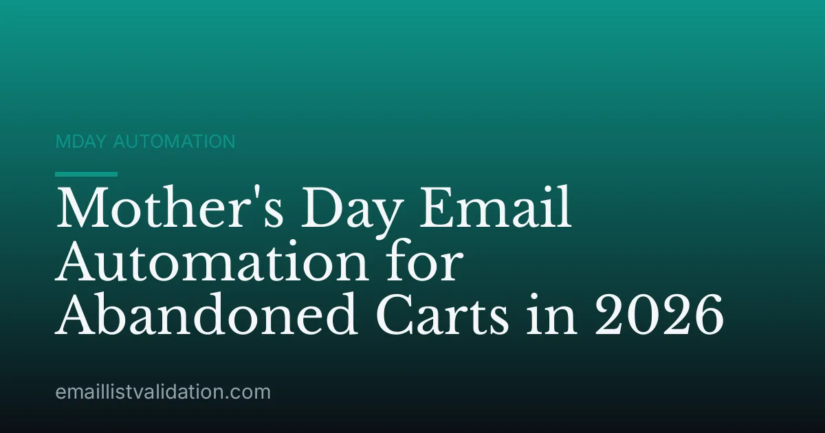 Mother's Day Email Automation for Abandoned Carts in 2026