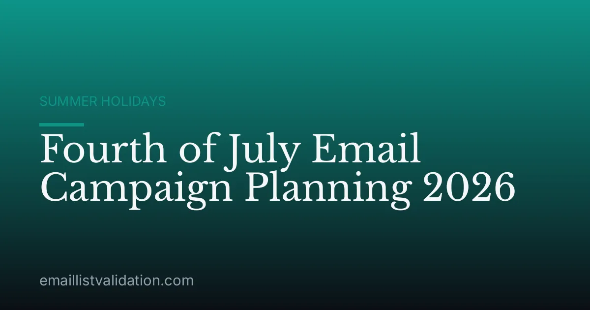 Fourth of July Email Campaign Planning 2026