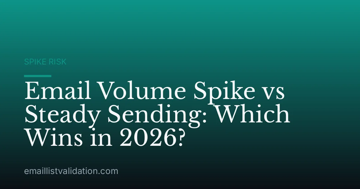 Email Volume Spike vs Steady Sending: Which Wins in 2026?