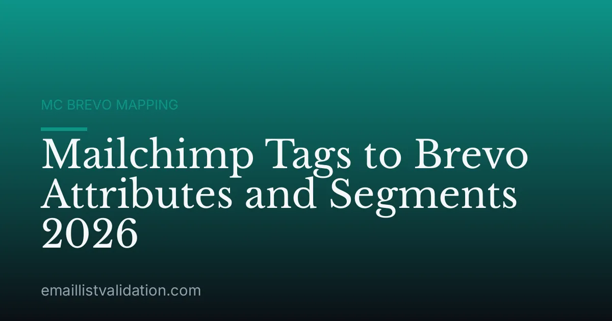 Mailchimp Tags to Brevo Attributes and Segments 2026