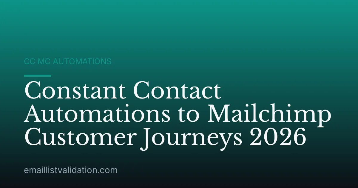 Constant Contact Automations to Mailchimp Customer Journeys 2026