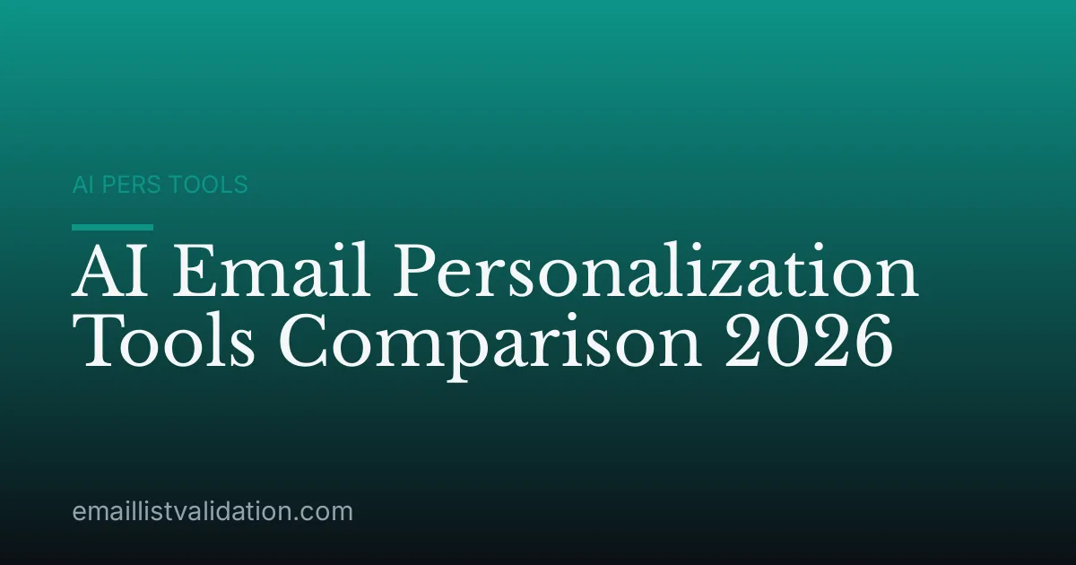 AI Email Personalization Tools Comparison 2026