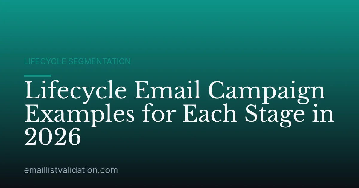 Lifecycle Email Campaign Examples for Each Stage in 2026