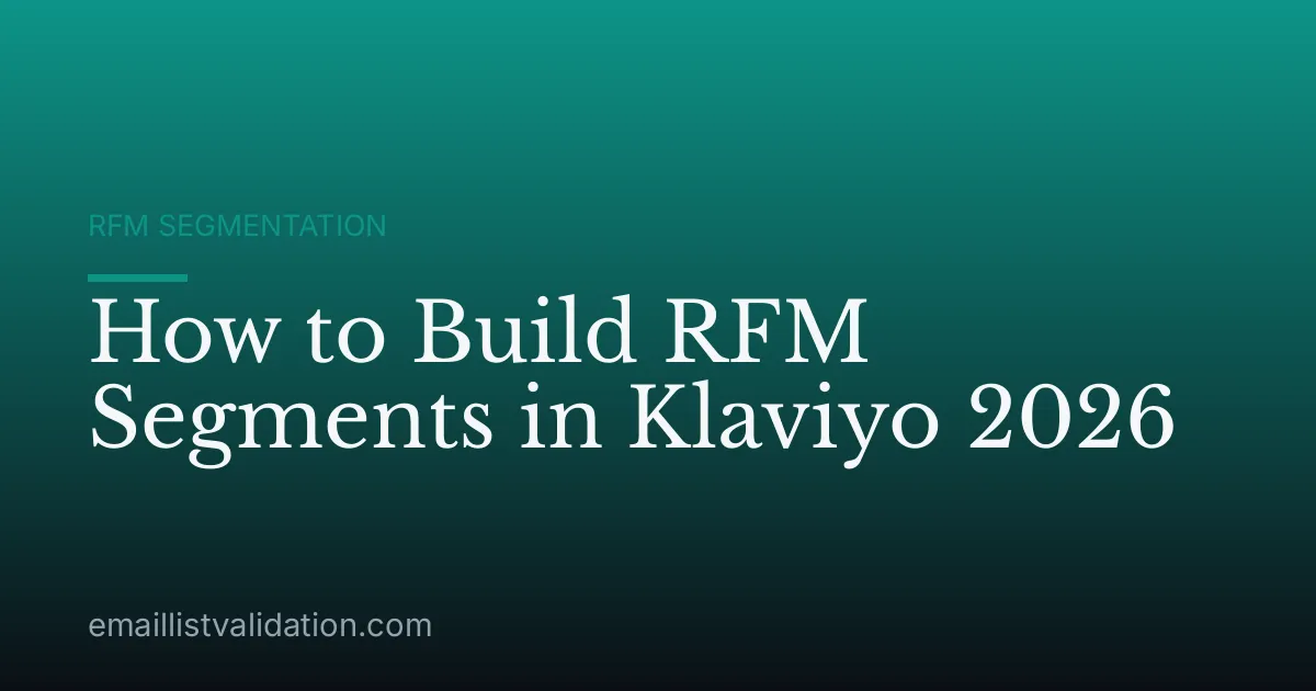 How to Build RFM Segments in Klaviyo 2026