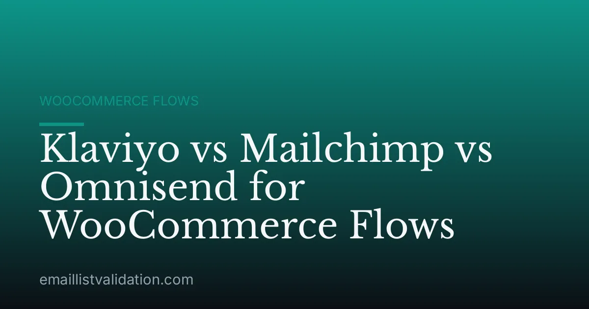 Klaviyo vs Mailchimp vs Omnisend for WooCommerce Flows