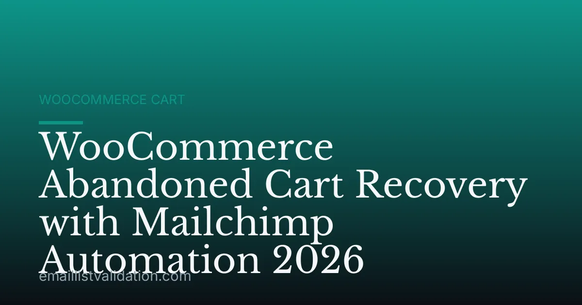 WooCommerce Abandoned Cart Recovery with Mailchimp Automation 2026