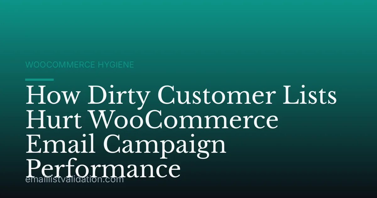 How Dirty Customer Lists Hurt WooCommerce Email Campaign Performance