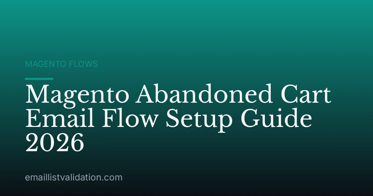 Magento Abandoned Cart Email Flow Setup Guide 2026