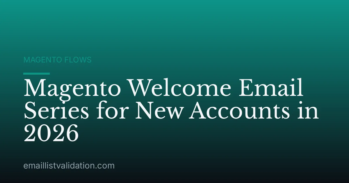Magento Welcome Email Series for New Accounts in 2026
