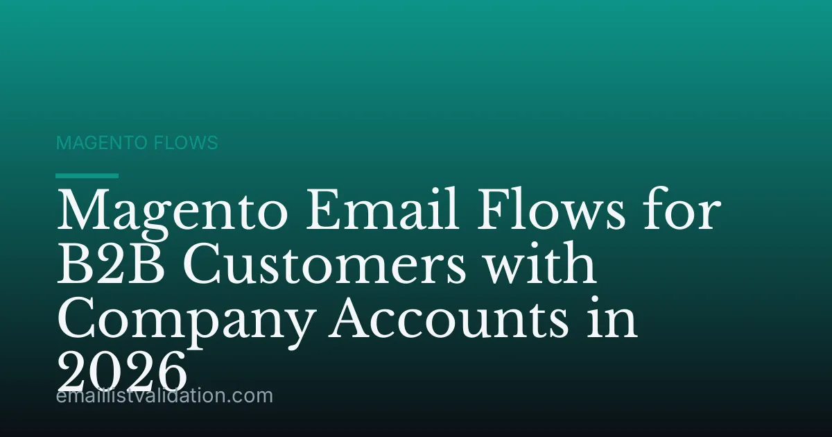 Magento Email Flows for B2B Customers with Company Accounts in 2026